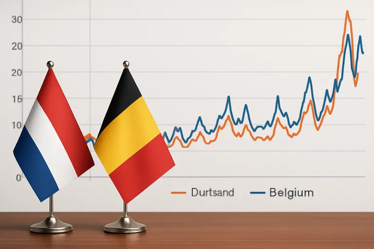 Nederland VS België: inzichten uit de grafiek