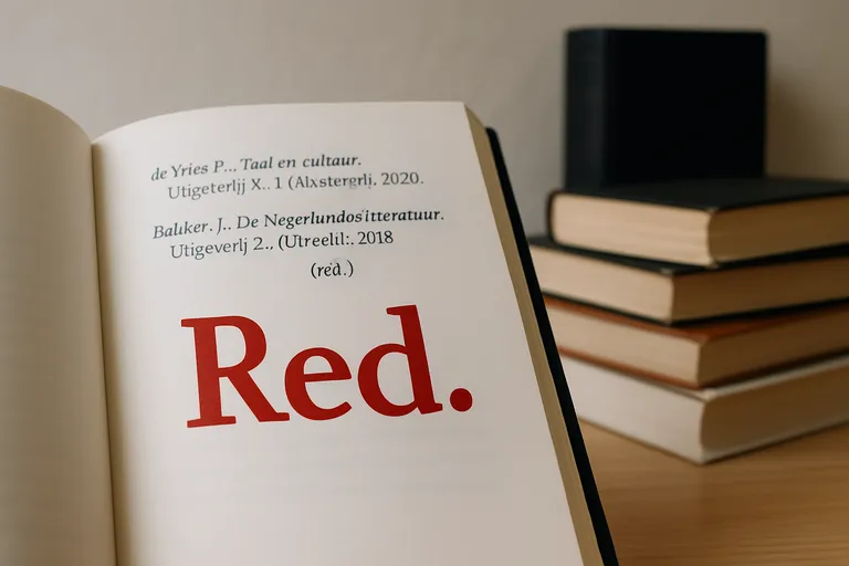 RED. betekenis en gebruik in bronvermeldingen, publicaties en bijschriften